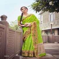 SHREYANS FASHION LAUNCH HOCKY SILK LINEN FANCY SAREES
