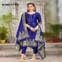 Style Instant Ridhdhi Wholesale Banarasi Art Silk Dress Material