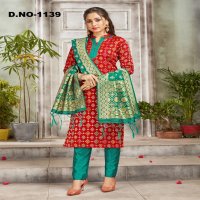 Style Instant Ridhdhi Wholesale Banarasi Art Silk Dress Material