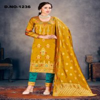 Style Instant Richa Wholesale Banarasi Art Silk Dress Material