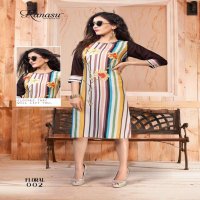 KANASU FLORAL HEAVY REYON PRINTED KURTI SUPPLIER