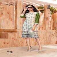 KANASU FLORAL HEAVY REYON PRINTED KURTI SUPPLIER