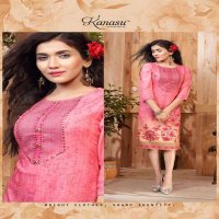 KANASU FLORAL HEAVY REYON PRINTED KURTI SUPPLIER