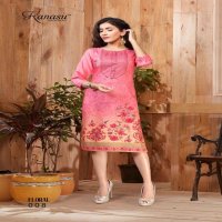 KANASU FLORAL HEAVY REYON PRINTED KURTI SUPPLIER