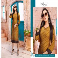 KANASU OLIVIA VOL 3 HEAVY REYON LONG PRINTED KURTI SUPPLIER