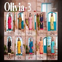 KANASU OLIVIA VOL 3 HEAVY REYON LONG PRINTED KURTI SUPPLIER
