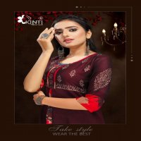 KINTI LAUNCH COLOR FOUNTAIN 2 DAILY WEAR RAYON KURTIS WITH FLAIR STICHING PATTERN