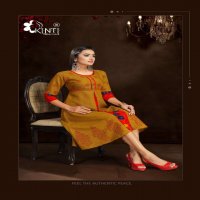 KINTI LAUNCH COLOR FOUNTAIN 2 DAILY WEAR RAYON KURTIS WITH FLAIR STICHING PATTERN