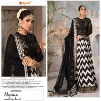 FEPIC ROSEMEEN MARIA B EMBROIDE 3 GEORGETTE REGAL LOOK SALWAR SUIT CATALOG