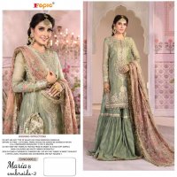 FEPIC ROSEMEEN MARIA B EMBROIDE 3 GEORGETTE REGAL LOOK SALWAR SUIT CATALOG