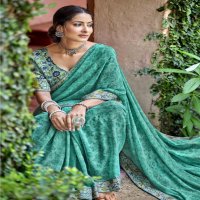 VALLABHI PRINTS TASLEEN 2 GEORGGET GRACEFUL LOOK SAREE CATALOG