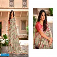 KIA VOL 5 BY 5D DESIGNER CHIFFON PRINTED SAREE ONLINE EXPORTER