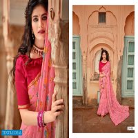 KIA VOL 5 BY 5D DESIGNER CHIFFON PRINTED SAREE ONLINE EXPORTER