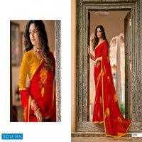KIA VOL 5 BY 5D DESIGNER CHIFFON PRINTED SAREE ONLINE EXPORTER