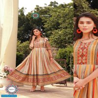 Aradhna Fashion Stripy Vol-1 Wholesale Anarkali Long Kurtis
