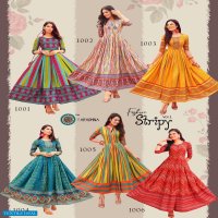 Aradhna Fashion Stripy Vol-1 Wholesale Anarkali Long Kurtis