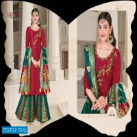 LILY AND LALI RIWAAZ 2 SILK ASTONISH STYLE KURTI DIVIDER PLAZZO WITH DUPATTA CATALOG