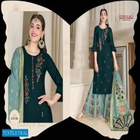 LILY AND LALI RIWAAZ 2 SILK ASTONISH STYLE KURTI DIVIDER PLAZZO WITH DUPATTA CATALOG