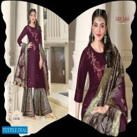 LILY AND LALI RIWAAZ 2 SILK ASTONISH STYLE KURTI DIVIDER PLAZZO WITH DUPATTA CATALOG