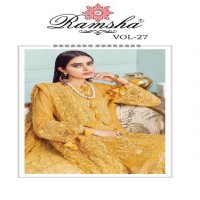 RAMSHA RAMSHA VOL 27 R 371 TO R 374 GEORGGET REGAL LOOK SALWAR SUIT CATALOG