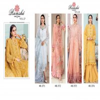 RAMSHA RAMSHA VOL 27 R 371 TO R 374 GEORGGET REGAL LOOK SALWAR SUIT CATALOG