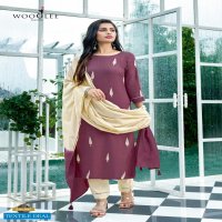 WOOGLEE BUTTERFLY FANCY KURTI WITH BOTTOM AND DUPATTA SET READYMADE