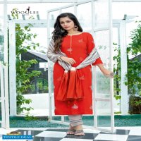 WOOGLEE BUTTERFLY FANCY KURTI WITH BOTTOM AND DUPATTA SET READYMADE