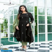 WOOGLEE BUTTERFLY FANCY KURTI WITH BOTTOM AND DUPATTA SET READYMADE