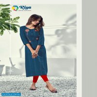 RIYA ALIVIA RAYON EMBROIDERY CASUAL WEAR LADIES KURTIS