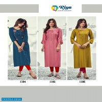 RIYA ALIVIA RAYON EMBROIDERY CASUAL WEAR LADIES KURTIS