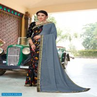 AADVIKA BY MANSAROVER FASHION WEIGHTLESS HALF HALF PRINT SIMPLE SOBAR SAREE CATALOGS