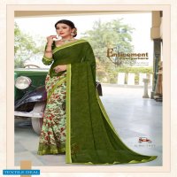 AADVIKA BY MANSAROVER FASHION WEIGHTLESS HALF HALF PRINT SIMPLE SOBAR SAREE CATALOGS