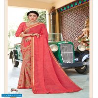AADVIKA BY MANSAROVER FASHION WEIGHTLESS HALF HALF PRINT SIMPLE SOBAR SAREE CATALOGS