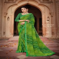 MANSAROVER FASHION PRESENTS SUGANDHA WEIGHTLESS BANDHANI PRINT SAREE AT CHIPEST RATE