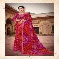MANSAROVER FASHION PRESENTS SUGANDHA WEIGHTLESS BANDHANI PRINT SAREE AT CHIPEST RATE