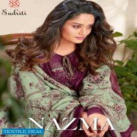 SUDRITI PRESENTS NAZMA PASHMINA DIGITAL PRINT WITH MIRROR WORK DRESS MATERIALS