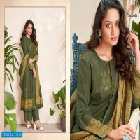 SUDRITI PRESENTS NAZMA PASHMINA DIGITAL PRINT WITH MIRROR WORK DRESS MATERIALS
