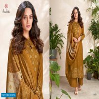 SUDRITI PRESENTS NAZMA PASHMINA DIGITAL PRINT WITH MIRROR WORK DRESS MATERIALS