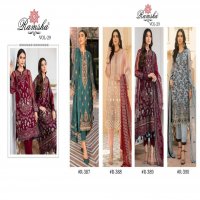 RAMSHA VOL 29 SERIES 387-390 DESIGNER PAKISTANI WORK SALWAR KAMEEZ