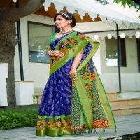 SHVETAMBAR GOLDEN EYE ORGANZA BRASSO SILK SARIS WHOLESALER