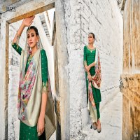 FLORASION BY IBIZA PURE CHINON JACQUARD DELICATE EMBROIDERY WORK SALWAR SUITS TRADER