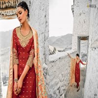 FLORASION BY IBIZA PURE CHINON JACQUARD DELICATE EMBROIDERY WORK SALWAR SUITS TRADER