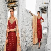 FLORASION BY IBIZA PURE CHINON JACQUARD DELICATE EMBROIDERY WORK SALWAR SUITS TRADER