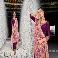 FLORASION BY IBIZA PURE CHINON JACQUARD DELICATE EMBROIDERY WORK SALWAR SUITS TRADER