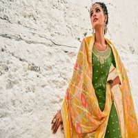 FLORASION BY IBIZA PURE CHINON JACQUARD DELICATE EMBROIDERY WORK SALWAR SUITS TRADER