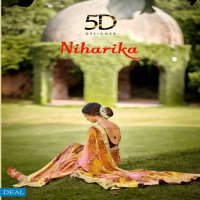 5D DESIGNER NIHARIKA CRAPE GEORGETTE PRINTED FANCY SAREE