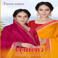 DHUADHAAR BY SEEMA DOLA SILK CASUAL WEAR BANARASI BORDER STYLE SAREE CATALOGS