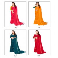 SEEMA LAUNCH KAYRA VISCOSE CHIFFON WITH HEAVY BROCKET BLOUSE SAREE CATALOGS AT BEST RATE