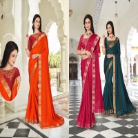 SEEMA MASTER BLASTER DOLA SILK BANARASI BORDER WITH EMBROIDERY BLOUSE SAREE COLLECTIONS