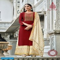 GULZAR VOL 7 BY KAJAL FANCY ELEGANT READYMADE PLAZZO SUITS WHOLESALER